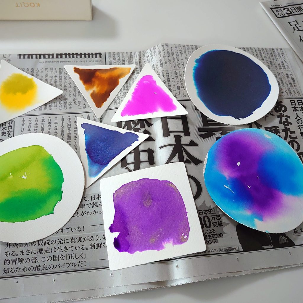 ゼンタングル　インク染め