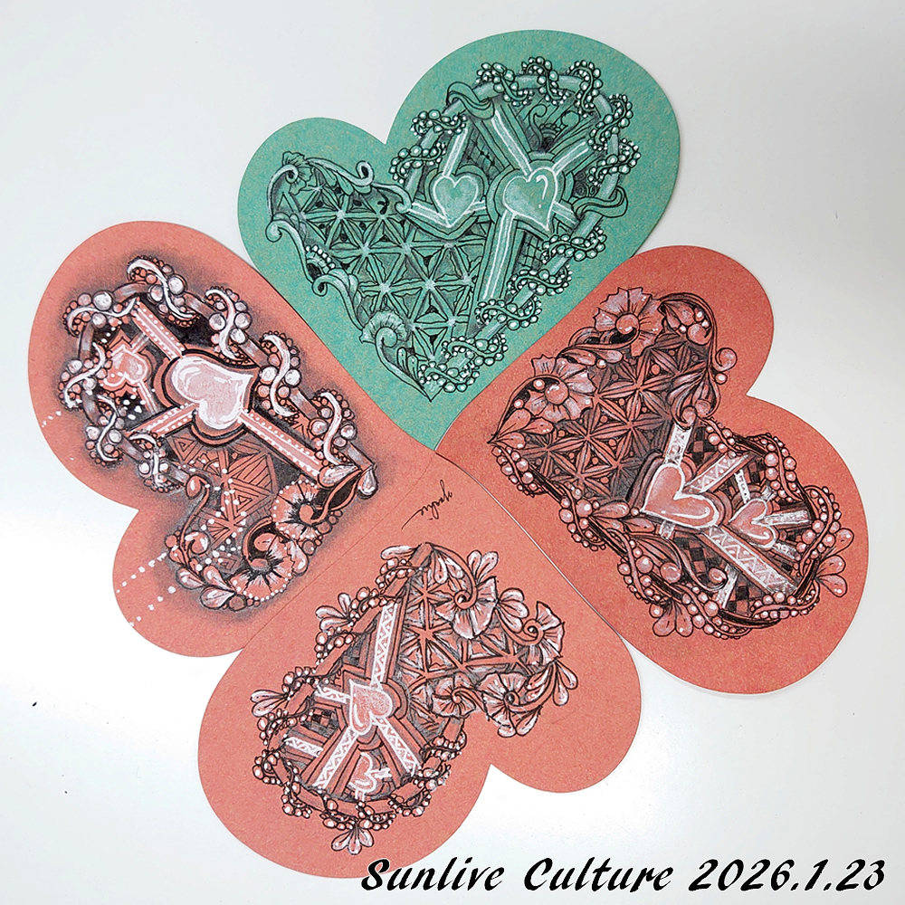 ハート ゼンタングル